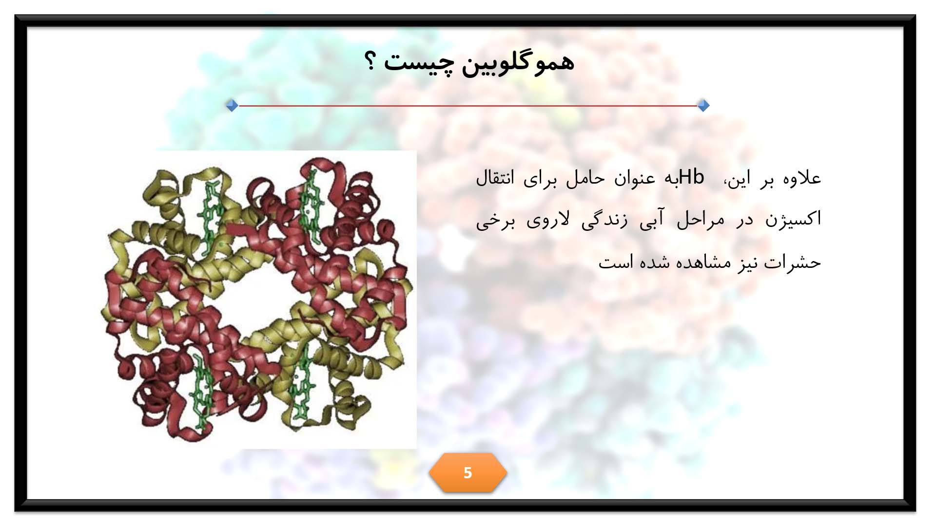 پاورپوینت در مورد هموگلوبین 